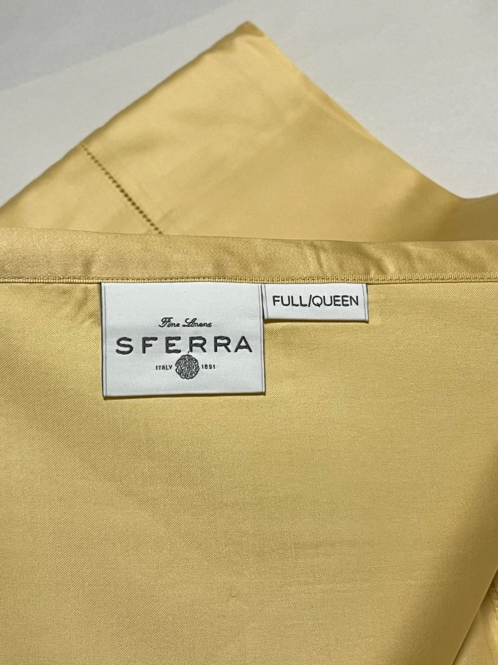 SFERRA Giotto Full/Queen Flat Sheet Extra Long Staple Cotton 96x114” Honey $518